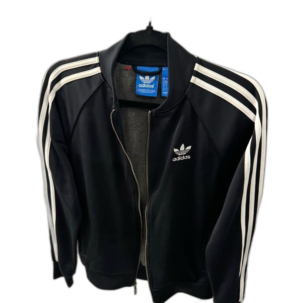Adidas Full Zip Super Star Jacket Women’s Size Small-Medium Black White
